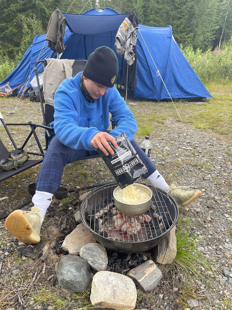 Camping, lufttorkad mat